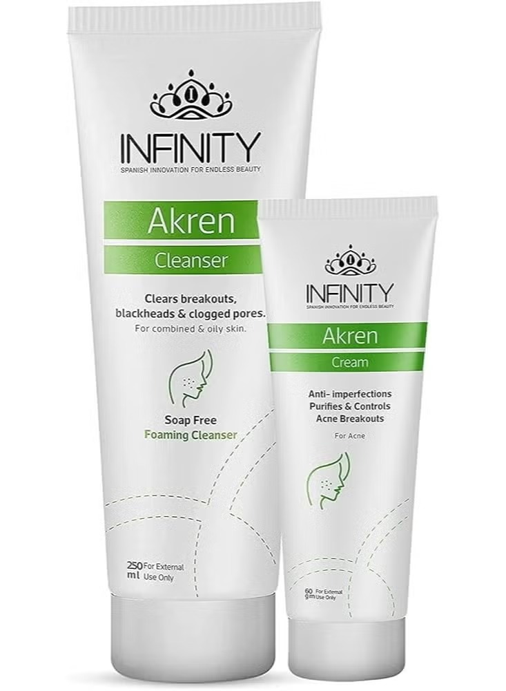 Akren Cleanser 250Ml + Akren Cream 60GM