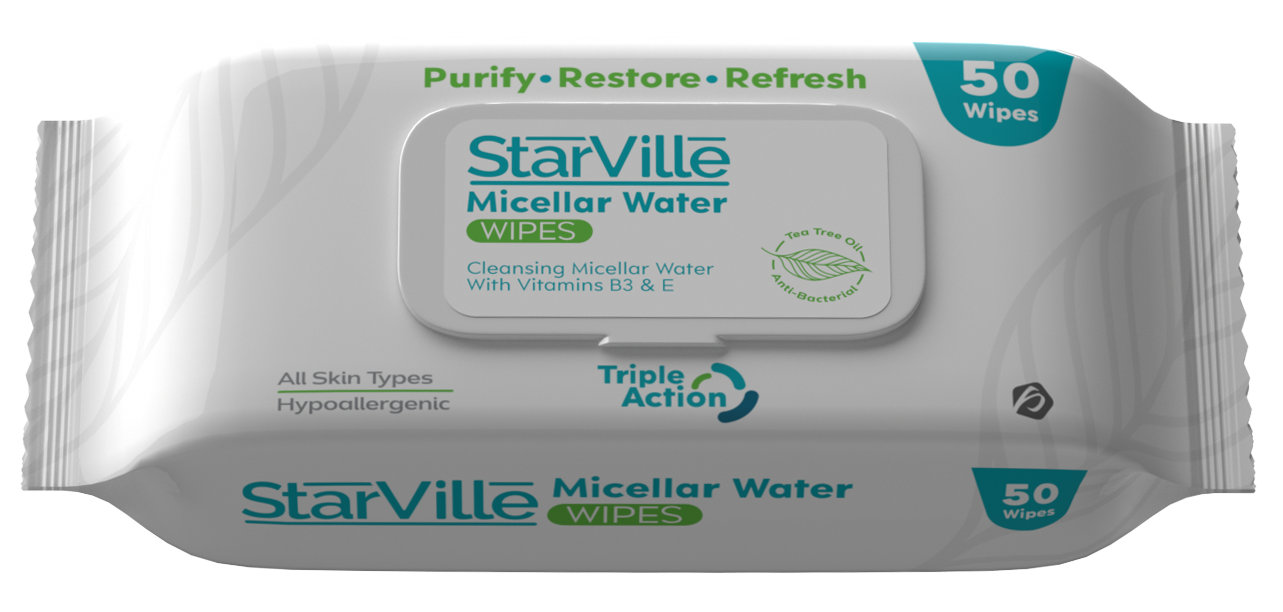 STARVILLE MICELLAR WATER WIPES 50